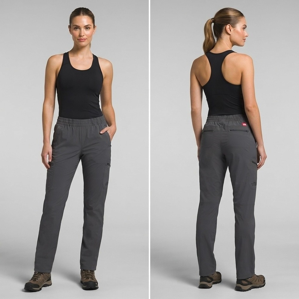 The North Face Aphrodite 2.0 Motion Pants Gray Hiking Roll Up Capri Womens Large